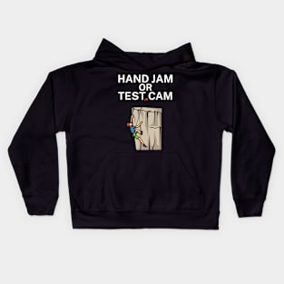 Hand jam or test cam Kids Hoodie